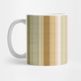 Linen texture earth tones vertical stripes Mug